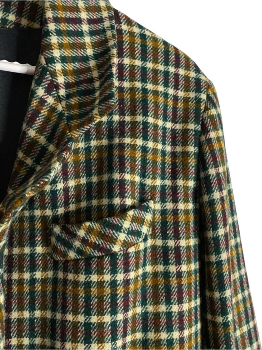 Vintage 90's Donnybrook Double-Breasted Notch Lapel Wool Plaid Blazer